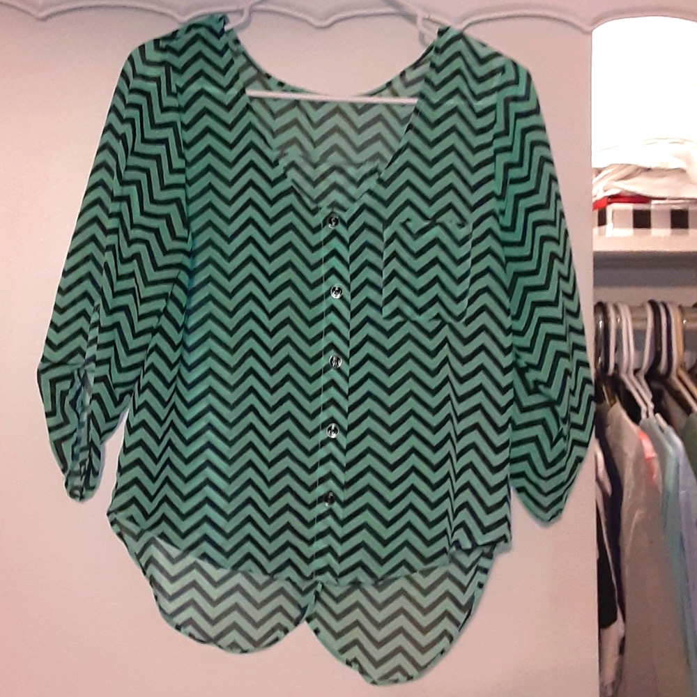 Striped Chevron Top